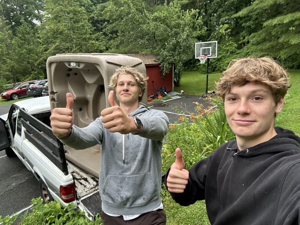 Hot tub removal — done